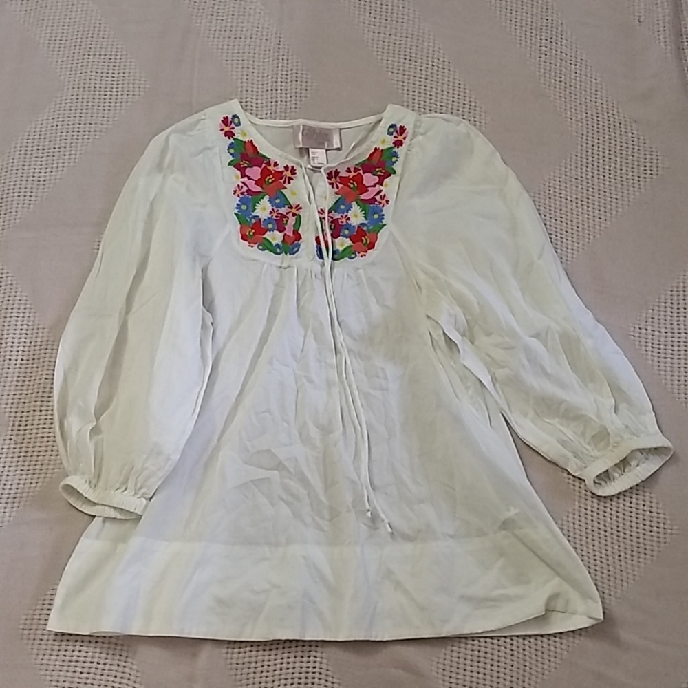 Billowy embroidered top